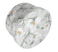 Angoily Pu Leather Magnolia Flower Box with Lid, Small Light Green Present Box for Wedding Favors, Candy Holder, Floral Bouquet Packaging and Storage