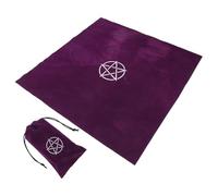 Angoily Purple Tarot Divination Tablecloth Made of Soft Lint with Delicate Divination Pattern, for Tarot Game Desktop Use and Astrology Magick Sessions