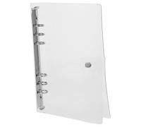 Angoily PVC Loose Leaf Binder Cover with Transparent Notebook Shell with Secure Fixing Band Folder for Diary Travel Journal Planner Business Notebook Family and Friends