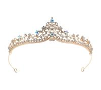 Angoily Queen Crown Vintage Tiara: Rhinestone Headband Tiara for Bridal Wedding Birthday Party Costume - Princess Crown for Women and Girls Golden