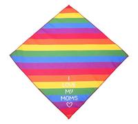 Angoily Rainbow Pride Dog Bandana for Small to Medium Dogs, Machine Washable Polyester Triangle Scarf with Snug Fit, for Casual Outings and Special Occasions