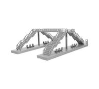 Angoily Realistic Footbridge Plastic Model Kit for Adults, Miniature Railway Scenery Decoration, DIY Unfinished Pedestrian Overpass for Tabletop Architecture Displays