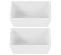 Angoily Rectangular Ceramic Sugar Bowl 4.13X2.36X1.77In Flat Bottom Sugar Container for Cafe Coffee Table Microwave Dishwasher Safe