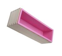 Angoily Rectangular Pink Wooden Soap Mold Box Small DIY Cold Process Handmade Soap Molds for Home Crafting