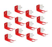 Angoily Red Fire Extinguisher Wall Mount Bracket Heavy Duty Metal Hooks with Screws for Secure Space Saving Installation High Visibility Emergency Support for Home Office and