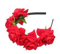 Angoily Red Rose Headband Hair Hoop for Women, Lightweight Cloth Material with Elegant 3d Rose Design, Comfortable to Wear Hair Accessories for Valentine's Day and Homecoming