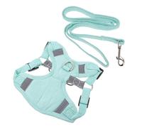 Angoily Reflective Cat Harness Leash with Adjustable Chest Strap and Rope for Outdoor Walking Safe Night Visibility Kitten Traction Harness in Fresh Xs