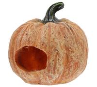 Angoily Resin Reptile Tank Pumpkin Hideout with Unique Shape and Creative Hiding Spot, Shelter Decoration for Hamsters and Lizards in Reptile Tanks