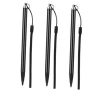 Angoily Resistive Touchscreen Stylus Pen Black 3pcs with Anti-loss Spring Rope, Aluminium and Copper Digital Pens Precise Control for Navigator, Industrial Control Equipment