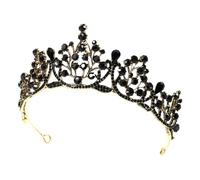 Angoily Retro Bridal Crown Vintage Baroque Bridal Headpiece Alloy Crystal Classic Elegant Hair Decoration for Bridesmaids at Weddings and Dances