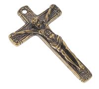 Angoily Retro Jesus Cross Pendant Made of Copper Unique Keychain Pendant Durable and Rustproof for DIY Decorative Bags for Faith Lovers