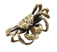 Angoily Retro Vintage Brass Crab Cabinet Handles Ocean Theme Drawer Pulls for Wardrobe, Dresser, and Kitchen Furniture, Antique Style Animal Door Knobs, Decorative Brass Hardware