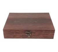 Angoily Retro Wooden Storage Box with Lock - Vintage Flip-Cover Treasure Chest - Natural Wood Decorative Keepsake Organizer for Jewelry Letters Memory Photos Secrets and Desktop Organization