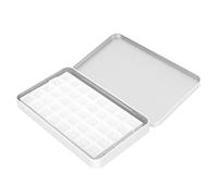 Angoily Reusable Empty Watercolor Tin Palette with Compartments Durable Portable Painting Pan for Watercolor Gouache Oil Artists