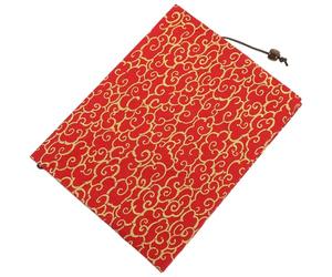 Angoily Reusable Fit f Or Exercise Books Cloth for Book Cover Red Sleeve with Adjustable and Notebooks Reading on Bus Or at Shopping