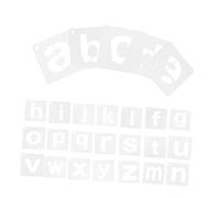 Angoily Reusable Letter Stencils A-z Lowercase Alphabet Painting Templates for Early Childhood Education Lightweight Pet Plastic Craft Stencils for Drawing Wall Art and DIY Lettering Aids