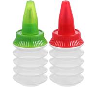 Angoily Reusable Supplies Icing Cake 2pcs Bottles PP Decorating for Lightweight Easy to Store Random Color and Puff Pastry Baking Cookie