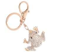 Angoily Rhinestone Frog Keychain Chic Bling Animal Charm for Bags Backpacks and Wallets Stylish Pendant Accessory with Lucky Frog Symbolism Durable Build for Lasting Shine