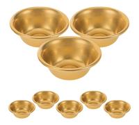 Angoily Ritual Offering Cups 8Pcs Mini Copper Bowls 2-Inch Brass Water Bowls for Meditation Prayer Temple Use