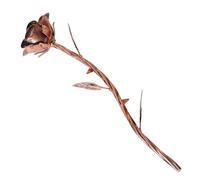Angoily Romantic Iron Rose in Dark Bronze - Unique Handcrafted Metal Flower for Christmas Celebration and Anniversary Present