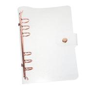 Angoily Rose Gold Transparent PVC Protective Cover for Loose Leaf Notebook Handbook Protector Case for School Notepad Stylish Refillable Journal Shell