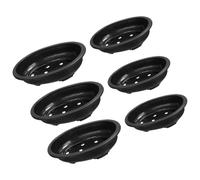 Angoily round Flower Pots Space-saving Garden Plant 6pcs with Black Minimalist Design for Indoor and Outdoor Use Suitable for Flowers and Bonsai