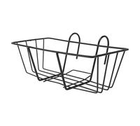 Angoily Rustproof Ironwork Plant Shelf with Delicate Design and Natural Style, Easy for Hanging, Black Iron Railing Flowerpot Rack for Balcony and Outdoor Garden Use