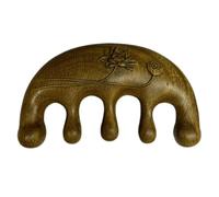 Angoily Sandalwood Wide Tooth Hair Comb with Meridian Massage Function, Natural Wood Detangler for Curly Hair Care