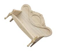 Angoily Scale Miniature Wooden Dollhouse Sofa Chair Handcrafted Smooth Finish Armchair for Dollhouse Living Decoration Safe Splinter Furniture Accessory