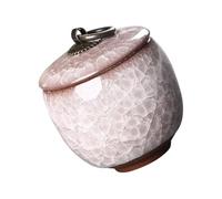 Angoily Sealed Ceramic Pet Urn for Ashes Storage with Unscrew Lid, White Pet Cinerary Casket Bottle, Not Easy to Rust or Fade, for Fireplace or Study Memorial Keepsake