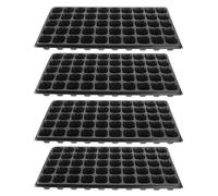 Angoily Seedling Pot, Black Seedling Tray 50 Holes Plastic Nursery Tray for Growing Plants Ideal for Indoor Gardens and Seedlings Dimensions 54 x 28 x 4.5 cm