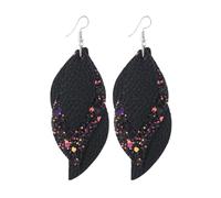 Angoily Sequin Leather Earrings for Women Dangling Ear Drop Fashion Ear Dangle Jewelry for Evening Events Lightweight and Stylish