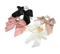 Angoily Set of 4 Bowknot Hair Clips, Elegant Bow Hair Accessories Strong Hold and Soft Touch, for Everyday Use and Special Occasions