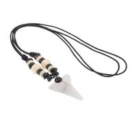 Angoily Shark Tooth Necklace Adjustable Wax Rope with Wooden Beads | Vintage Bohemian Style, Lightweight Braided Cord, for Surfers and Men, Beach Wear, Street Fashion
