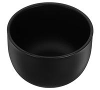 Angoily Shaving Soap Bowl Simple Style Stainless Steel Matte Black for Men with Large Opening Mouth and Anti- Design Shave Bowl Suitable for Home and Dorm Use