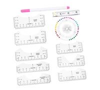 Angoily Shirt Alignment Ruler Kit Flexible Measuring Layout Tool with Numbers for Youth Adult and Neck Shirts Easy to Use Portable Craft Sewing Accessory