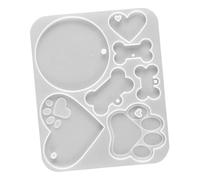Angoily Silicone Dog Tag Mold Bone Shape for DIY Pet Name Tags Crafting Pendant Making Versatile Epoxy Mold for Custom Pet Ornaments and Accessories