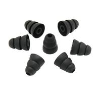 Angoily Silicone Earbud Tips Replacement 3.8mm Black Triple Flange Earphone Ear Pads Reduces Ambient Noise for Long-term Use