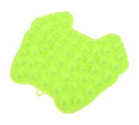 Angoily Silicone Shower Foot Massager Scrubber Pad Green Multipurpose Foot Cleaner Mat and Back Scrubbing Suitable for Home Bath