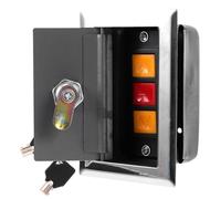 Angoily Silver Momentary Push Button Control Station Box with Manual Button Control, Plastic Material, Sl nd Practical Design for Garage Door and Roller Shutter Operation