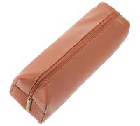 Angoily Slim Leather Pencil Case with Creative Design, Enough Space to Keep Table in Order, Makeup Brush Organizer Pouch for Travel and Daily Use