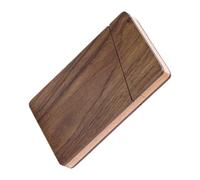Angoily Slim Wooden Business Card Holder with Lightweight Thin Design, Walnut Material for Professional Image and Timeless Style, for Office and Business Use