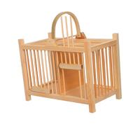 Angoily Small Animal Pet Cage Wooden Frame Hamster Nesting Outdoor Carrier Handle for Cricket Insect Transport Vintage Decorative Hanging Cage