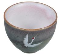 Angoily Small Asian Ceramic Tea Cup Kiln Changed Glaze for Brewing Matcha and Kung Fu Tea at Home or Office