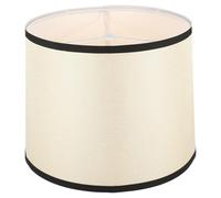 Angoily Small Round Lamp Shade for Table Lamps in Khaki Colour, Sturdy Cloth and Iron Material, Softens the Lights for Library or Bar Decor
