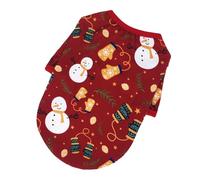 Angoily Snowman Pattern Christmas Dog Clothes Pet Coat XS for Small Dogs and Cats Party Costume Winter Apparel