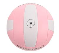 Angoily Soft Volleyball Indoor Training Ball 5# Size Machine-stitched Explosion-proof Soft Volleyball for Adult Practice and Competition, White-pink 2.7kg Sports Equipment