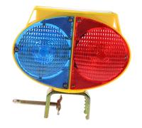 Angoily Solar Barricade Amber LED Warning Light, Traffic Signal Flashing Light, Construction Safety Road Solar Light, Plastic