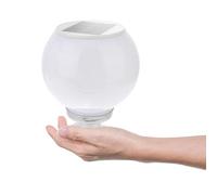 Angoily Solar Powered Fence Wall Lamp Outdoor Garden Post Light 20cm White LED Globe Pillar Landscape Lighting for Villa Fence and Pathway Random Color