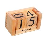 Angoily Solid Wood Desk Calendar Wooden Blocks for Perpetual Date Display for Rustic Office Decor and Home Daily Use